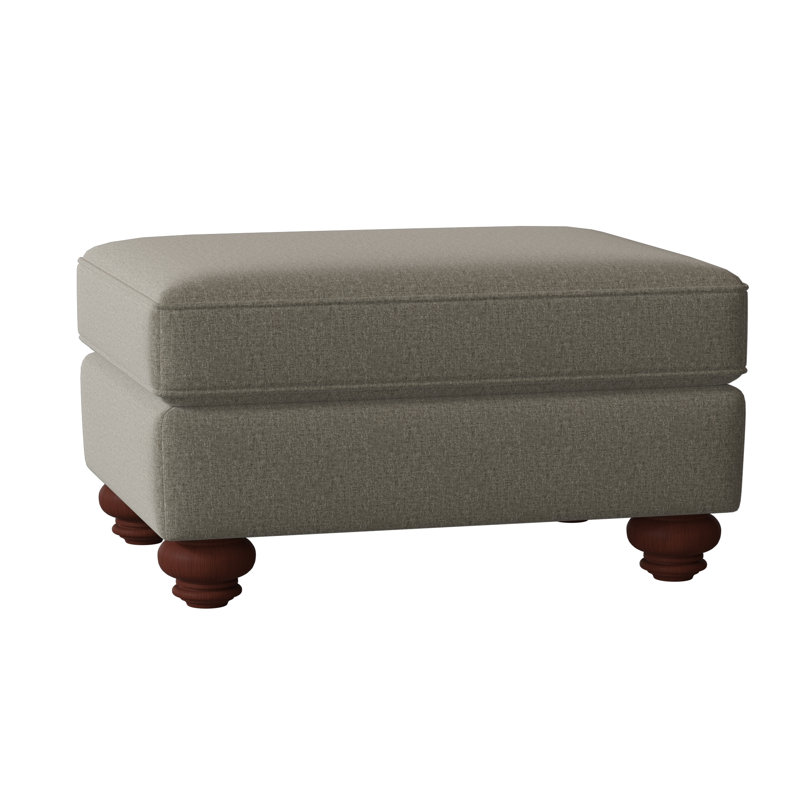 Woodburn 33" Rectangle Standard Ottoman, Manhattan, Craftwood 16 Gray Performance Chenille