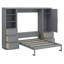 Lit escamotable Murphy avec placard, tiroirs et tablettes-1169760684