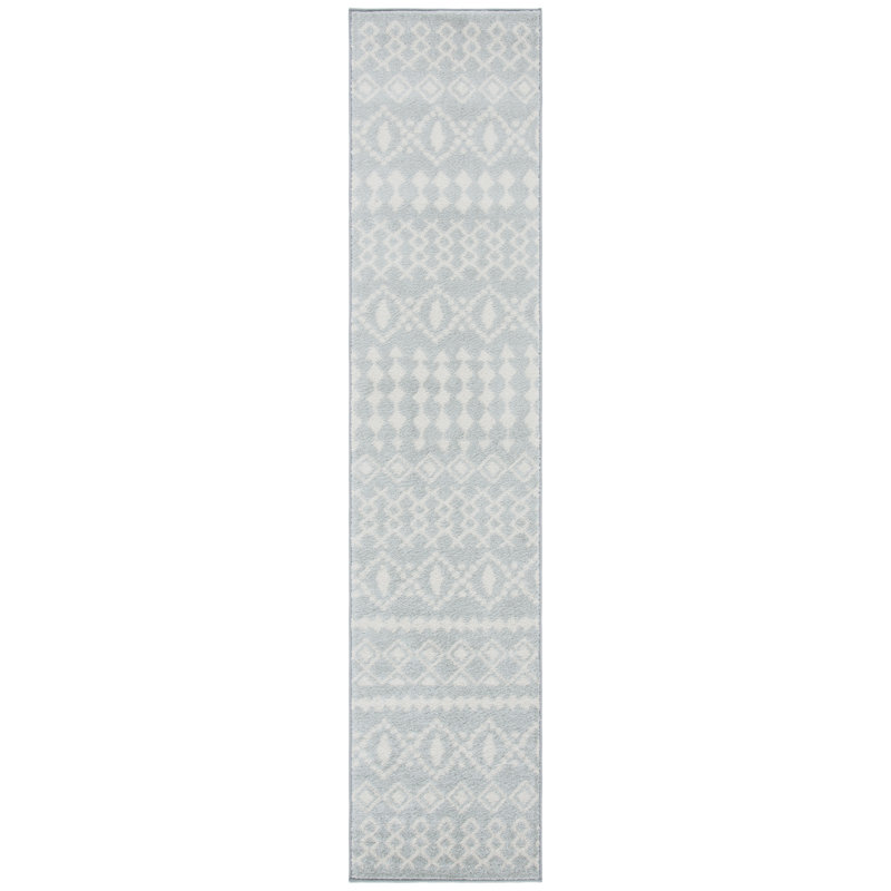 Lorenco Power Loom LightGray/Ivory Rug, Runner 2' x 9'
