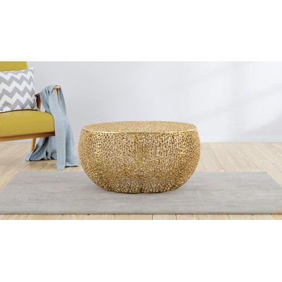 Table basse ronde en aluminium