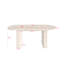 Table de salle à manger extensible pour 4 à 8 personnes, table de cuisine ovale avec base en bois pour salon familial-720247862
