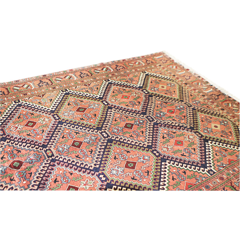 Hand Knotted Wool Area Rug in Multi