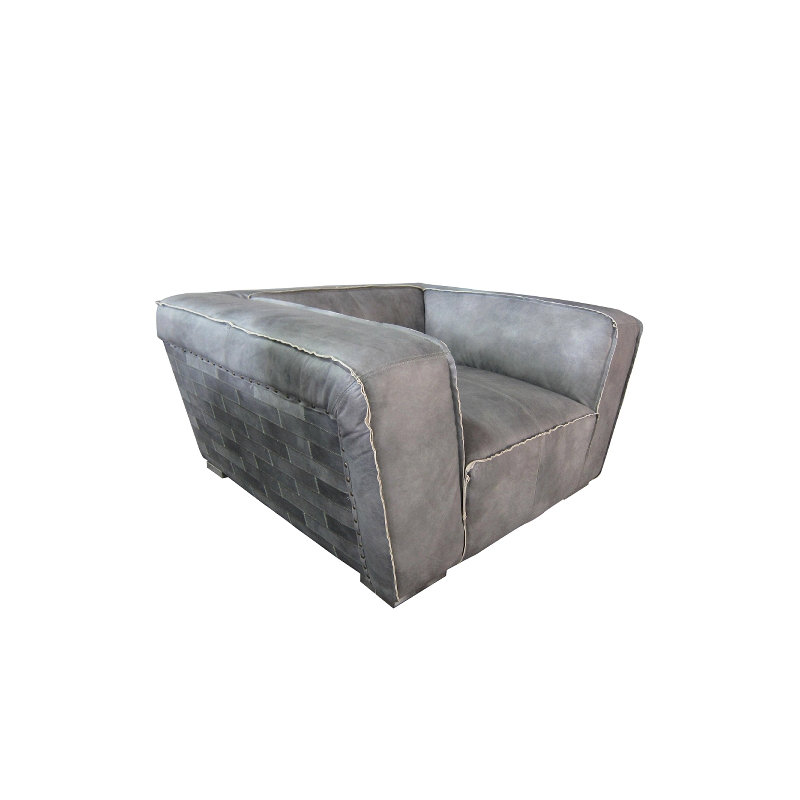 Umbria Club Chair, Grey/Brown/Blue