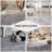 FLYFISH 12" x 12" Peel and Stick Floor Tiles, 1.2 mm Thick Vinyl Flooring, 10 Tiles, Dark Gray Crackle Marble-124605462