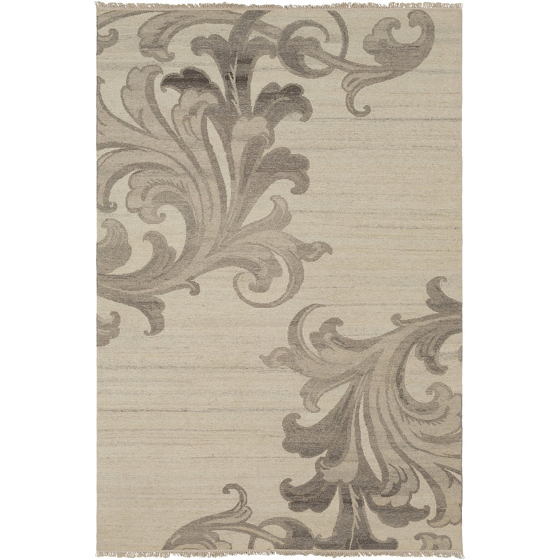 Lizzie Wool Floral Indoor Rug, Rectangle 6' x 9'