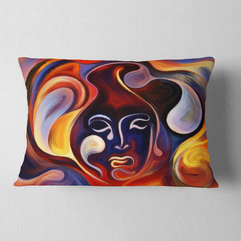Waves of Thought - Coussin imprimé abstrait