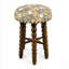 Tabouret de bar rembourré de conception médiévale rétro-1945284489