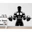 Décalcomanie murale Afro Men Bodybuilder in Gym Power fitness Women Squat Decor Workout Art Vinyle-1915034377-1915034382