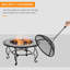 Abduljabaar Round Steel Wood Burning Fire Pit