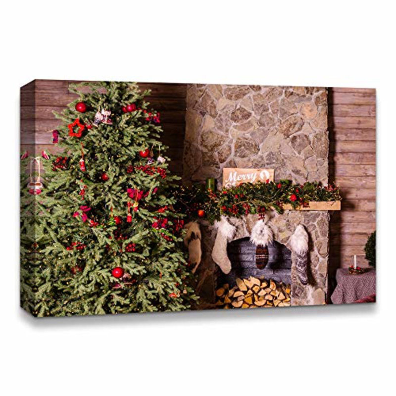 Christmas Tree X12 - Photographie sur toile tendue, H 12 po x l 18 po