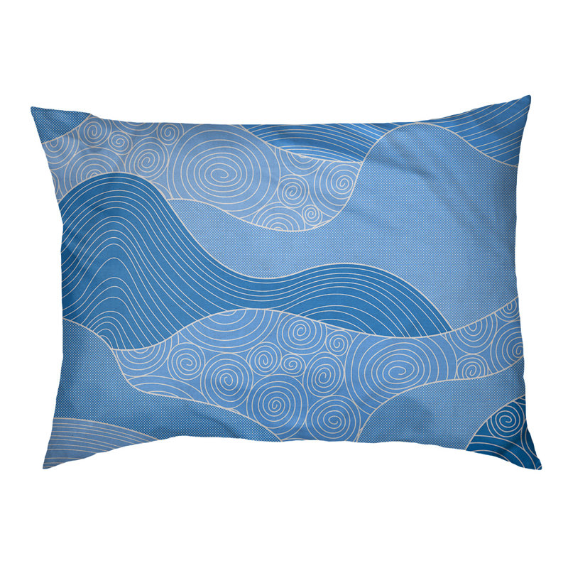 Coussin pour chien Byrge, Bleu, Moyen (L 29,5 po x P19,5 po x H 9,5 po)