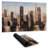 Striped abstract buildings - 14.00"x24.25" Desk mat