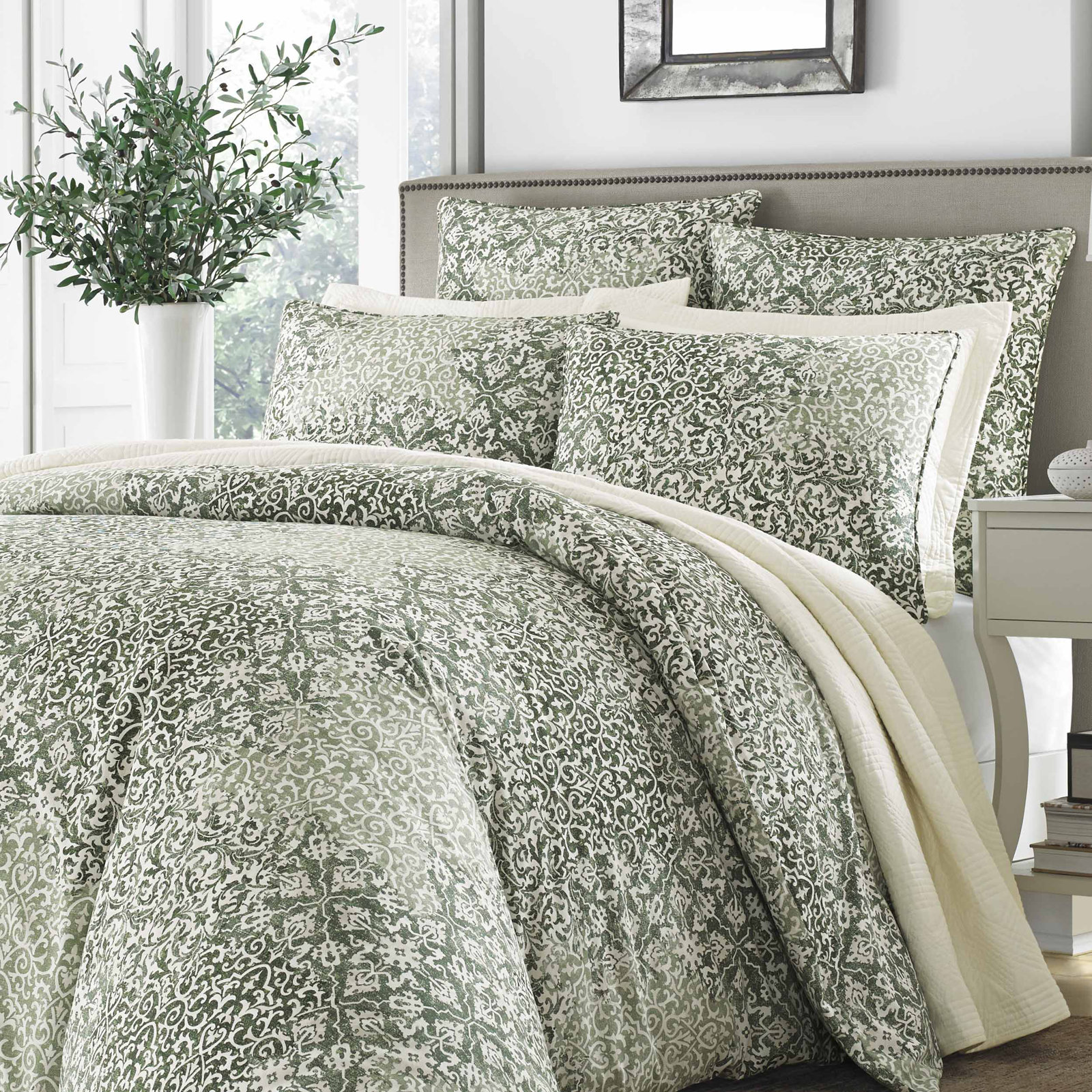 Cotton Duvet Cover Set, Full/Double Duvet Cover + 2 Shams