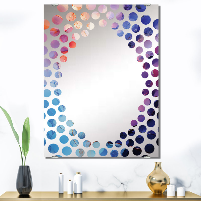 Miroir mural Illuminated Electro Reverie - Collages abstraits grand MIR131661, 40 po x 30 po