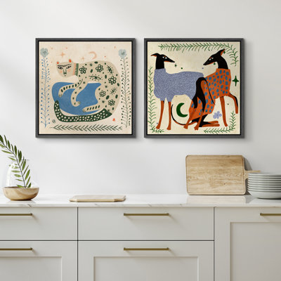 Guépard, chat, animaux, illustration, affiche, impression, minimaliste, moderne, boho, art mural, salon