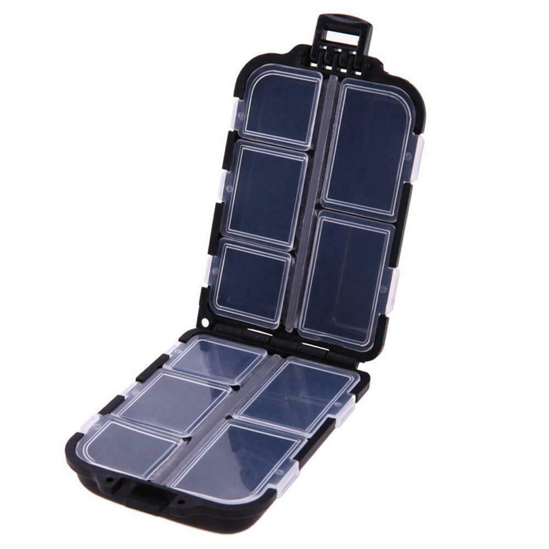 Multipurpose Plastic Storage Box Fishing Hook Box With 10 Intervals