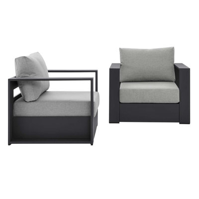 Ensemble de fauteuils d'extérieur en aluminium thermolaqué Tahoe par Modway