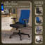 Chaise de bureau en coton avec appui-tête Safraz-1473060923