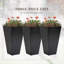 Ensemble de 3 grandes jardinières avec trou de drainage Outsunny, pots à fleurs d'extérieur de 28 po, jardinières d'intérieur pour patio et terrasse-201572666