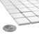 Metro 1" Square Matte White 10-3/4" x 11-3/4" Porcelain Mosaic Floor and Wall Tile