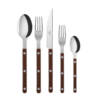 Bistrot Solid 5 - Piece Stainless Steel Flatware Set - Service for 1