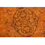Tapis turc rétro fait à la main de 3,8 x 6 pi de couleur orange pour maisons modernes