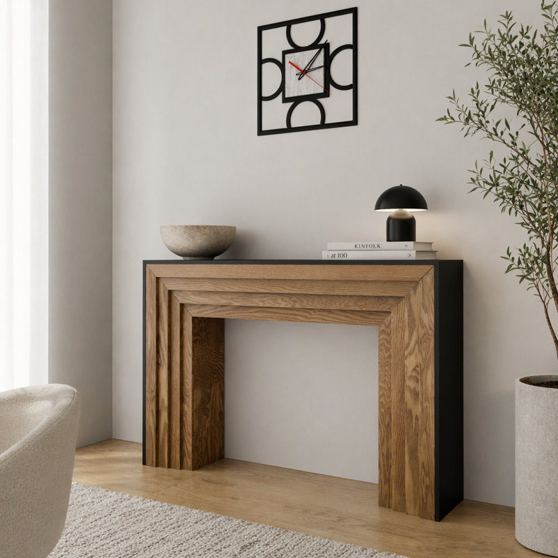 Console 47 po en bois moderne, table d'entrée, table de canapé - Design rustique et contemporain