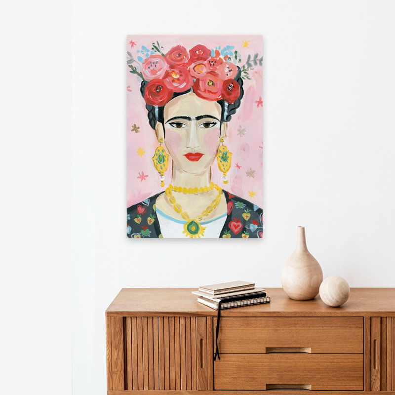 Hommage à Frida Art, art abstrait contemporain, H 24 po x l 16 po