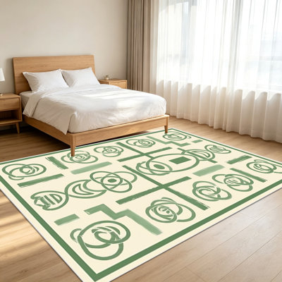 Tapis à motif géométrique de 1 pièce pour le salon, doux et confortables, adaptés à toutes les saisons, faciles à entretenir, tapis de sol intérieur lavable à la machine, sous la ferme pour table, salle à manger, cuisine, couloir, patio, maison ...