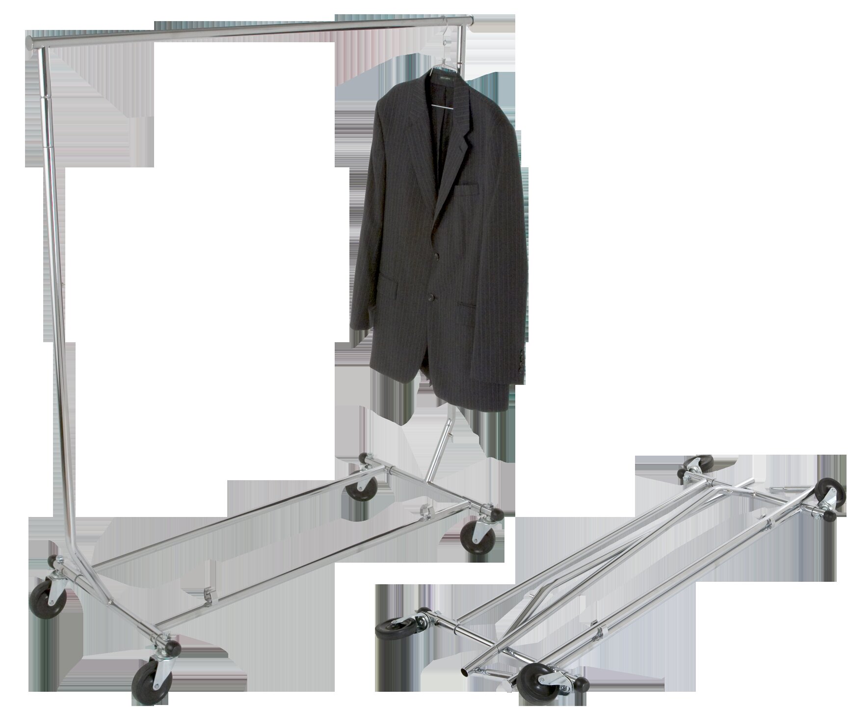 Econoco Metal Adjustable Rolling Clothing Rack | Wayfair