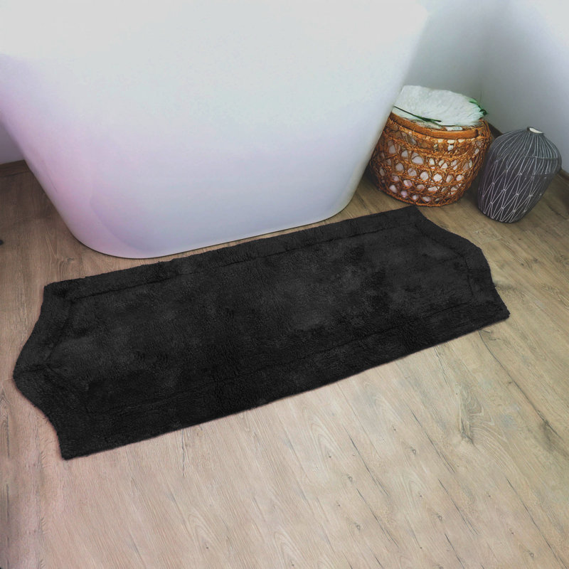 Tapis pour salle de bain Morissette, L 22 po x L 60 po, Noir, noir, noir, noir