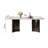 White Luxury Marble Rectangular  Dining Tables-105170482