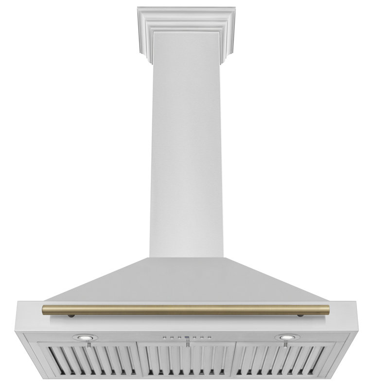 ZLINE 36 in. Autograph Edition Convertible Stainless Steel Range Hood with Stainless Steel Shell
