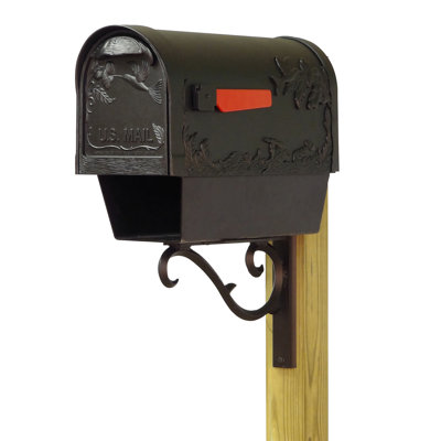 Hummingbird Aluminum Post Mounted Mailbox