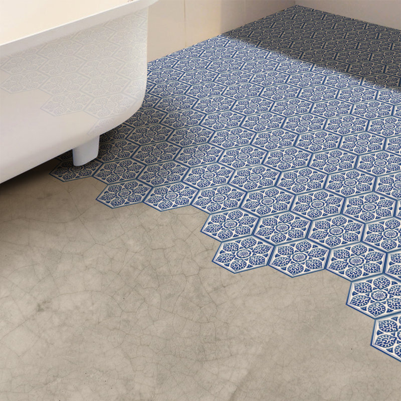 Décalcomanie de plancher hexagonale