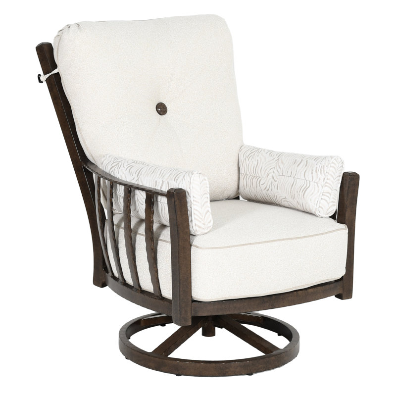 Santa Fe Ultra High Back Lounge Swivel Rocker w/Two Side Pillows