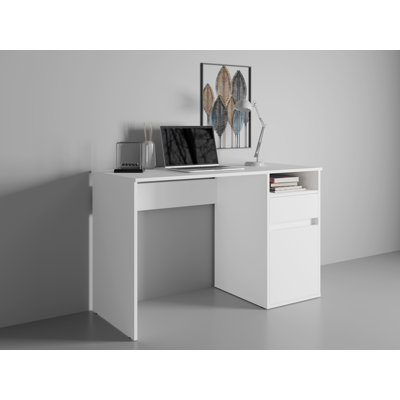 Raymen Desk with drawer and door: 120cm W x 75.5cm H x 53cm D.