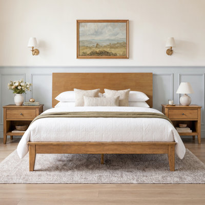 Lexi Modern Solid Wood Platform Bed