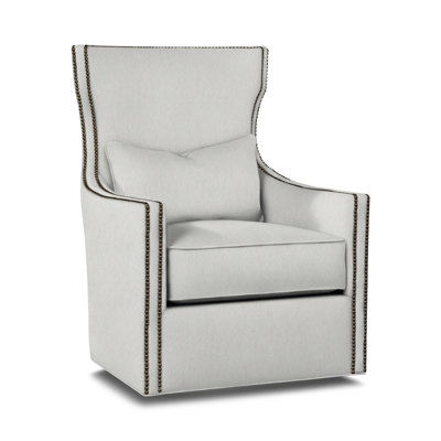 Upholstered Swivel Wingback Chair