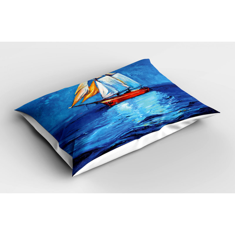Narwhal Polyester Toile Sham Set, Twin