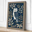 Heart-Faced Owl Japandi - Wrapped Canvas-1748825707-1748825704