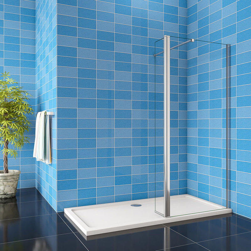 Isaias 1900mm H Walk In Glass Screens with Glass, 900mm