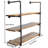 Industrial Pipe Shelf, 36 Inch Floating Shelves Wall Mounted, 3-Tiers Open Heavy Duty Bookshelf, Storage Shelving For Living Room, Bedroom, Bathroom, Office, Rustic Brown