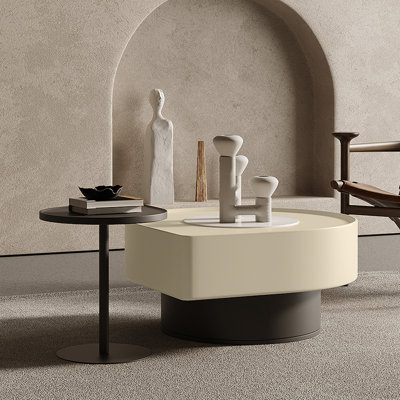 Light luxury simple rock panel coffee table