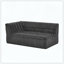 Canapé en L modulaire en chenille avec accoudoirs ondulés-343713446
