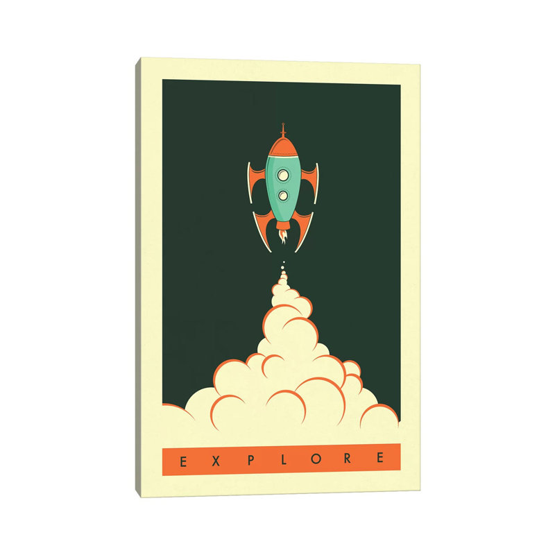 Explorez II, art encadré pour enfants, Toile tendue, H 48 po x l 32 po x P 1,5 po