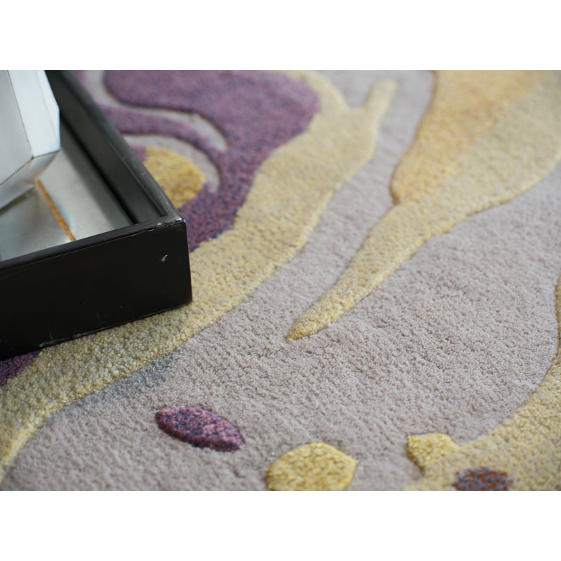 Solara hand-tufted New Zealand Wool/Viscose Purple/Yellow/Multi Area Rug