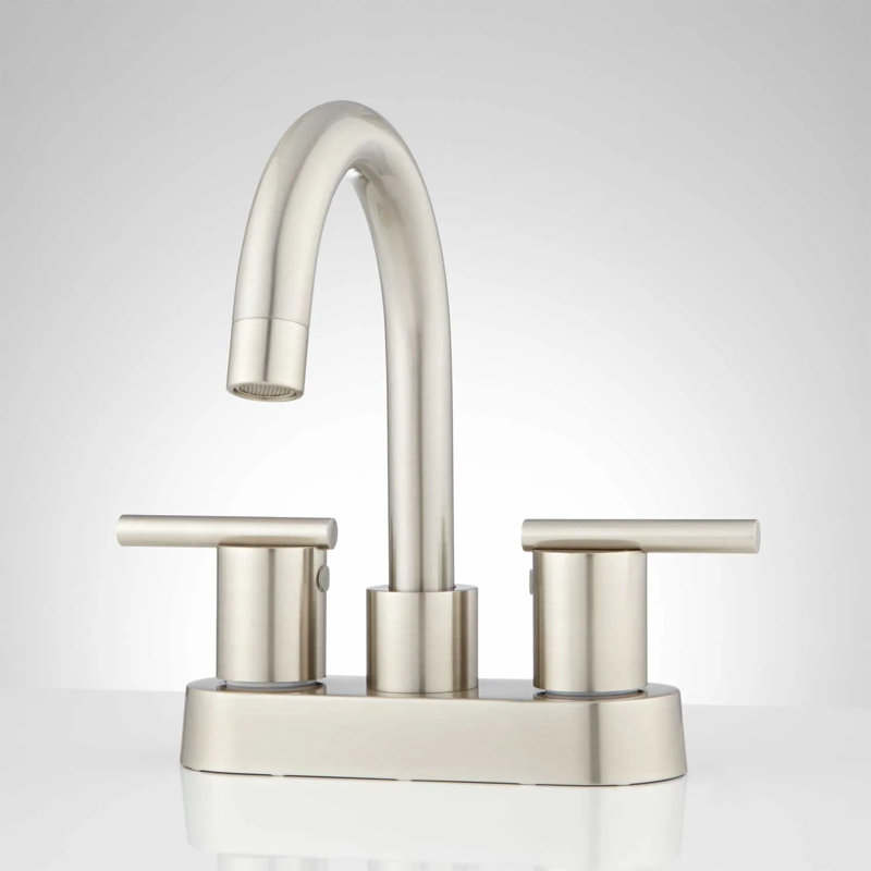 Robinet de salle de bain Lindo, Nickel brossé