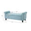 Banc de rangement en tissu avec accoudoirs roulés, siège d'une largeur de 38 po, pieds noirs, conception en tissu à boutons, mobilier d'entrée de salon, de chambre à coucher
