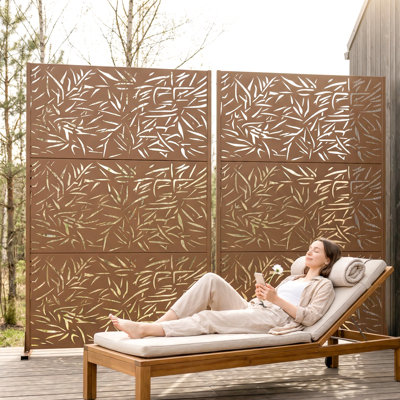 Paravent de clôture en treillis de jardin H 6 pi x l 4 pi Isolde pour terrasse, balcon, cour, piscine, espace intérieur